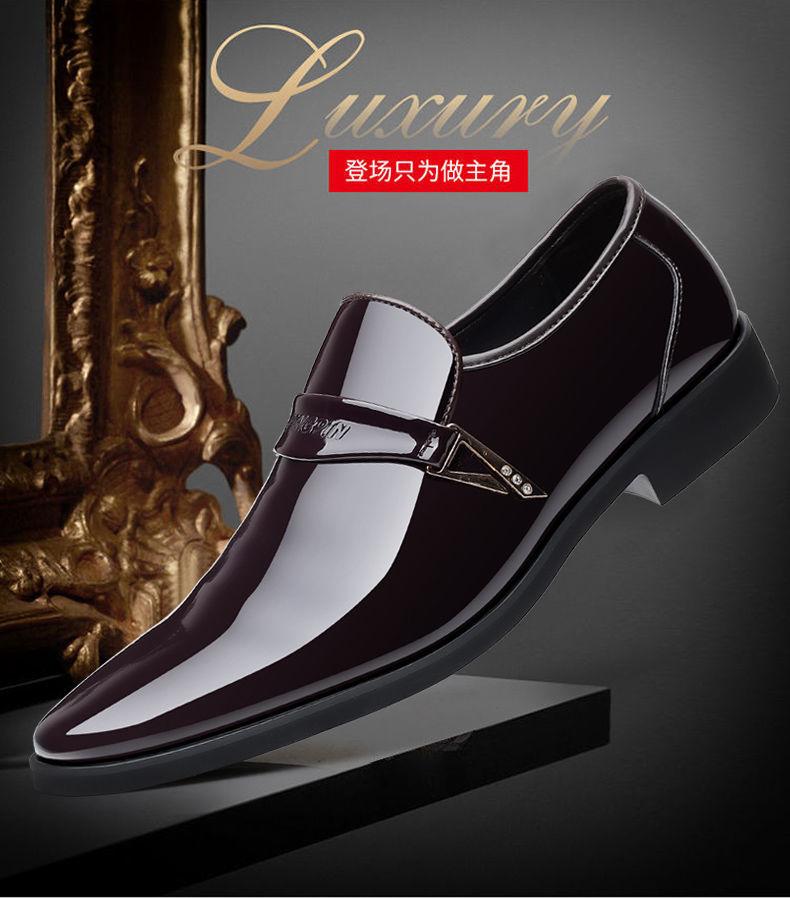 % Men's Leather Shoes Business Dress Men's Leather Shoes Casual Soft-soled Breathable Galoshes