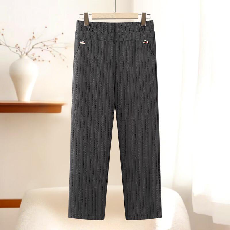 SIFONE Women s Striped Elastic Waist Casual Pants XL