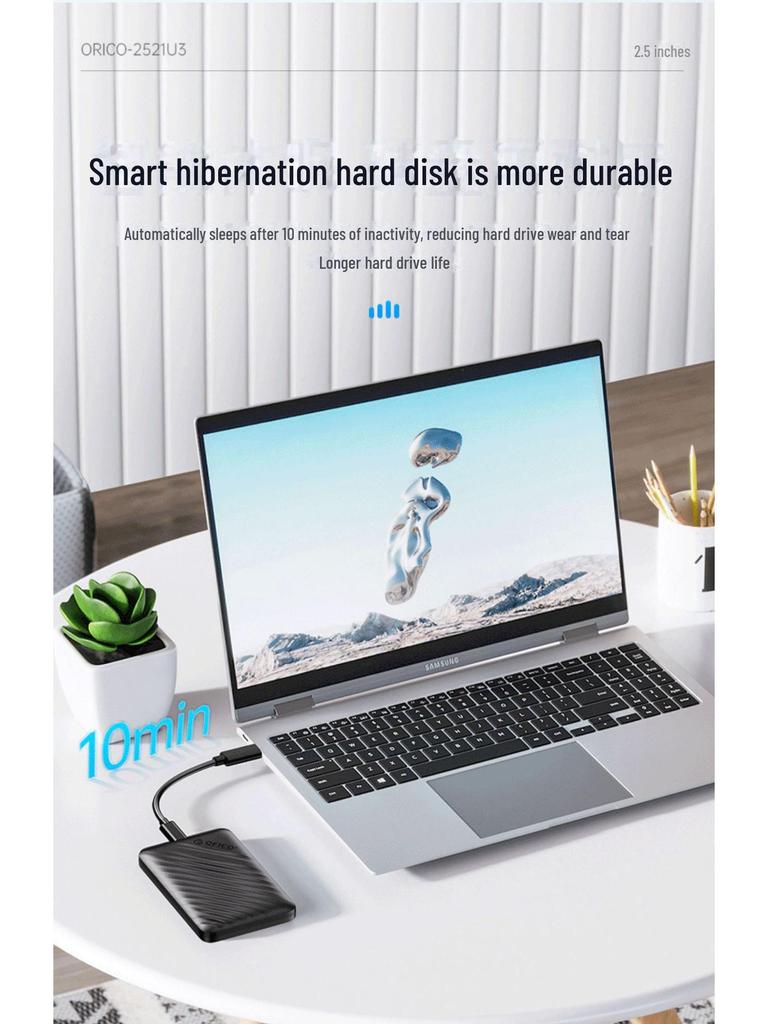 Orico 2521U 2.5-inch USB External Hard Drive Enclosure for SATA SSDs and HDDs