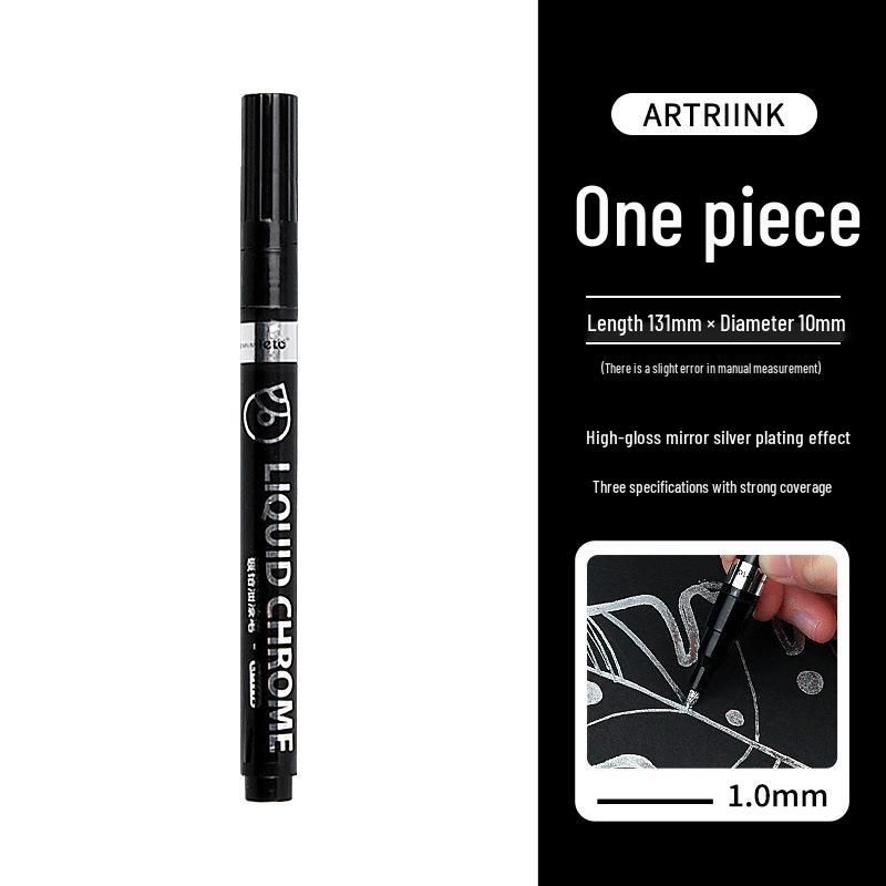 Waterproof Oil-Based Electroplating Silver Marker for Metal and Mirror Models