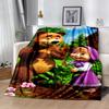 Masha Bear Blanket Warmthful Decor Great for Bedding Office Chair Office Four Seasons Universal Digital Print
