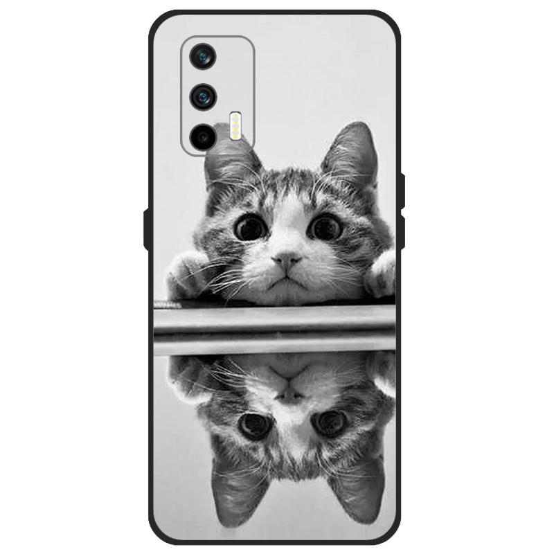 Funda Para Realme GT 5G Funda RMX2202 Cubierta Trasera de Silicona Suave Para OPPO Realme GT 5G 6.43 pulgadas Dibujos Animados TPU Parachoques de Teléfono Bolsas Estuche