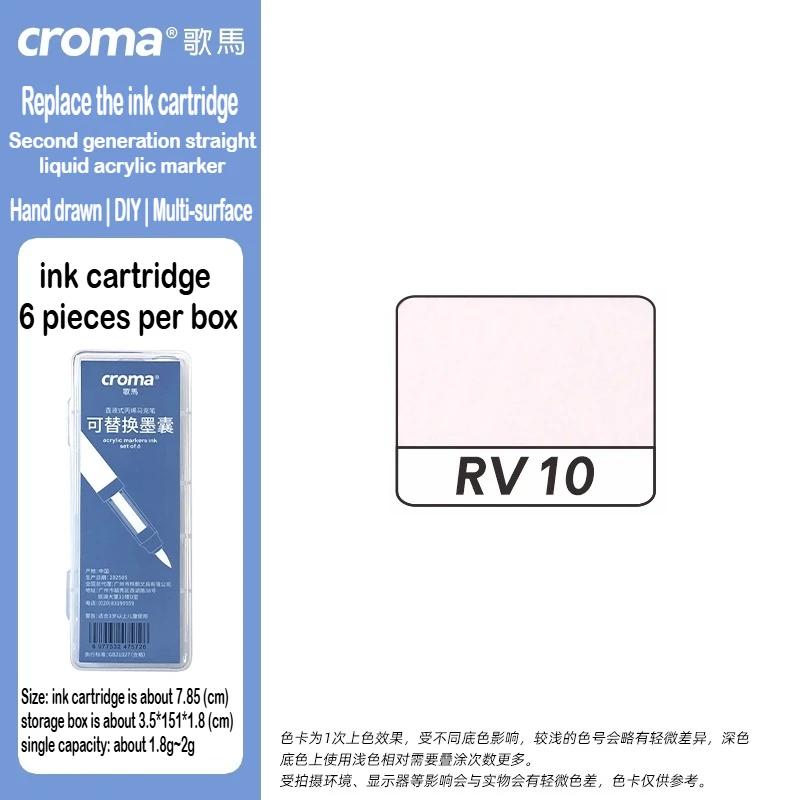 Croma 160/24 Color Replaceable Ink Refill Liquid Soft Tip Acrylic Marker Non Toxic Waterproof School Office Supplies Stationery