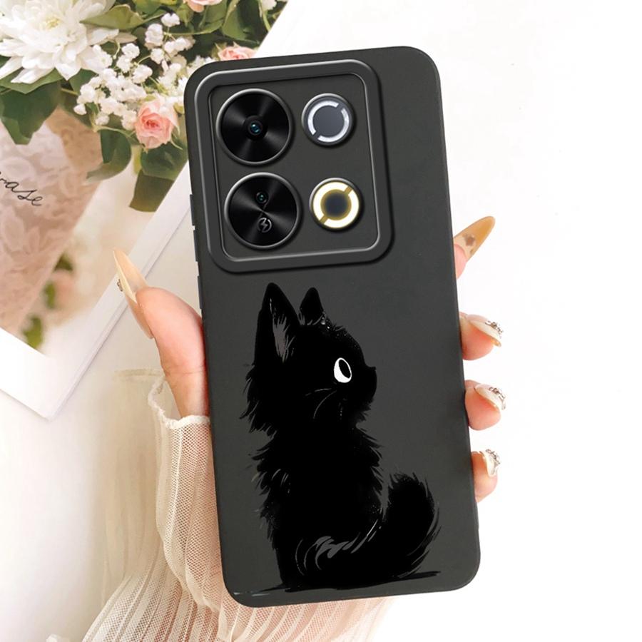 For Itel P65 4G Phone Case Cute Rabbit Painted Liquid Soft Silicone Bumber Shell For Itel P 65 4G Capa P671L Back Cover