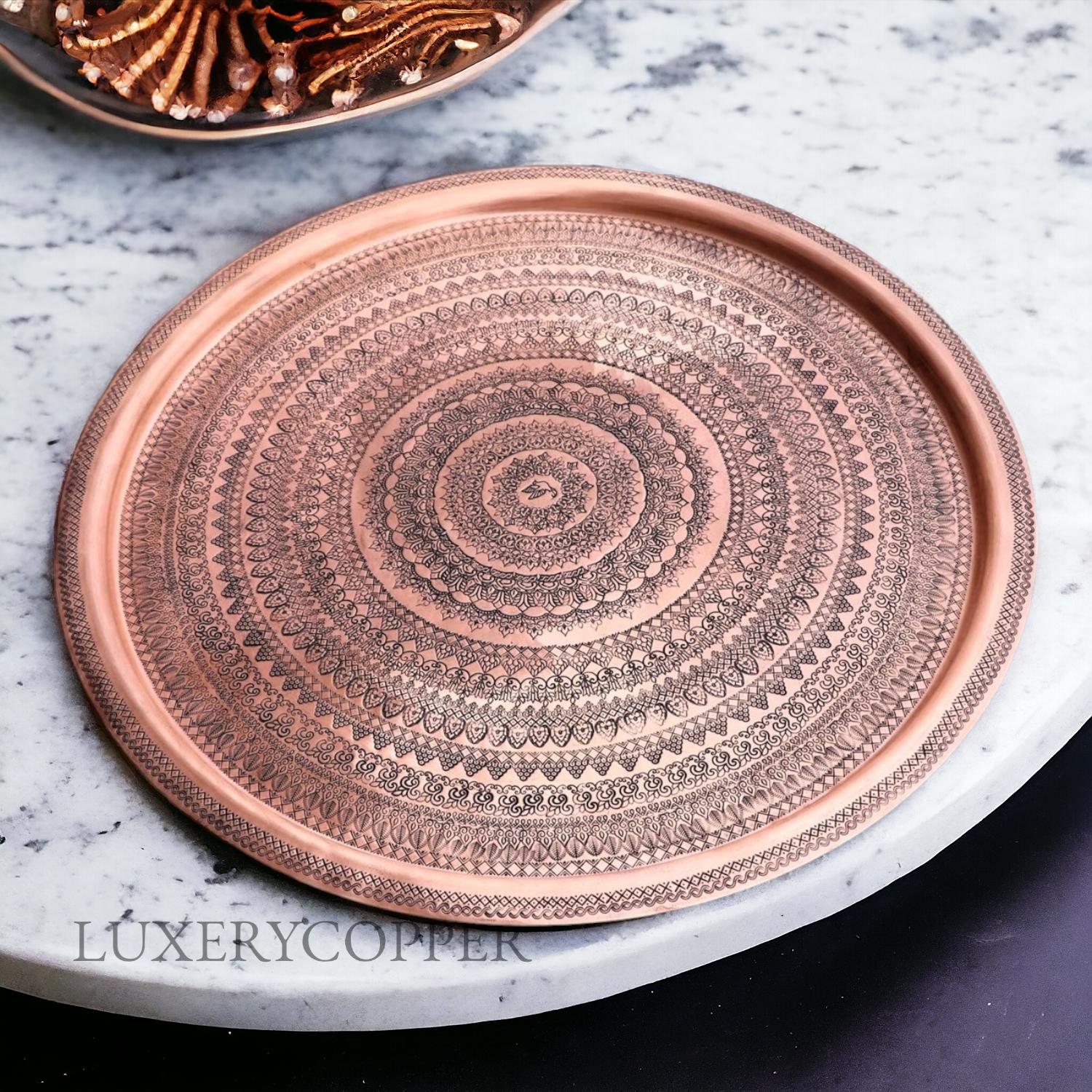 

Медный поднос для винограда 28 см - 65 см 28 cm