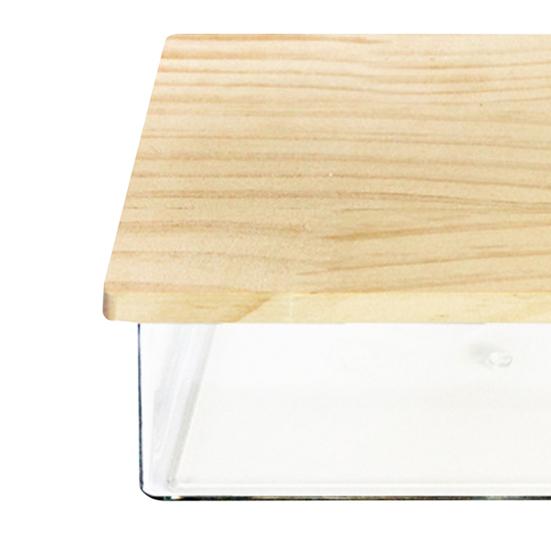 Yousheng Hamster Sandbox Transparent Visible Large Space Smooth Edge Burr Free Lid Design Take Bath Wood Hamster Shower Bathtub Sandbox Cage