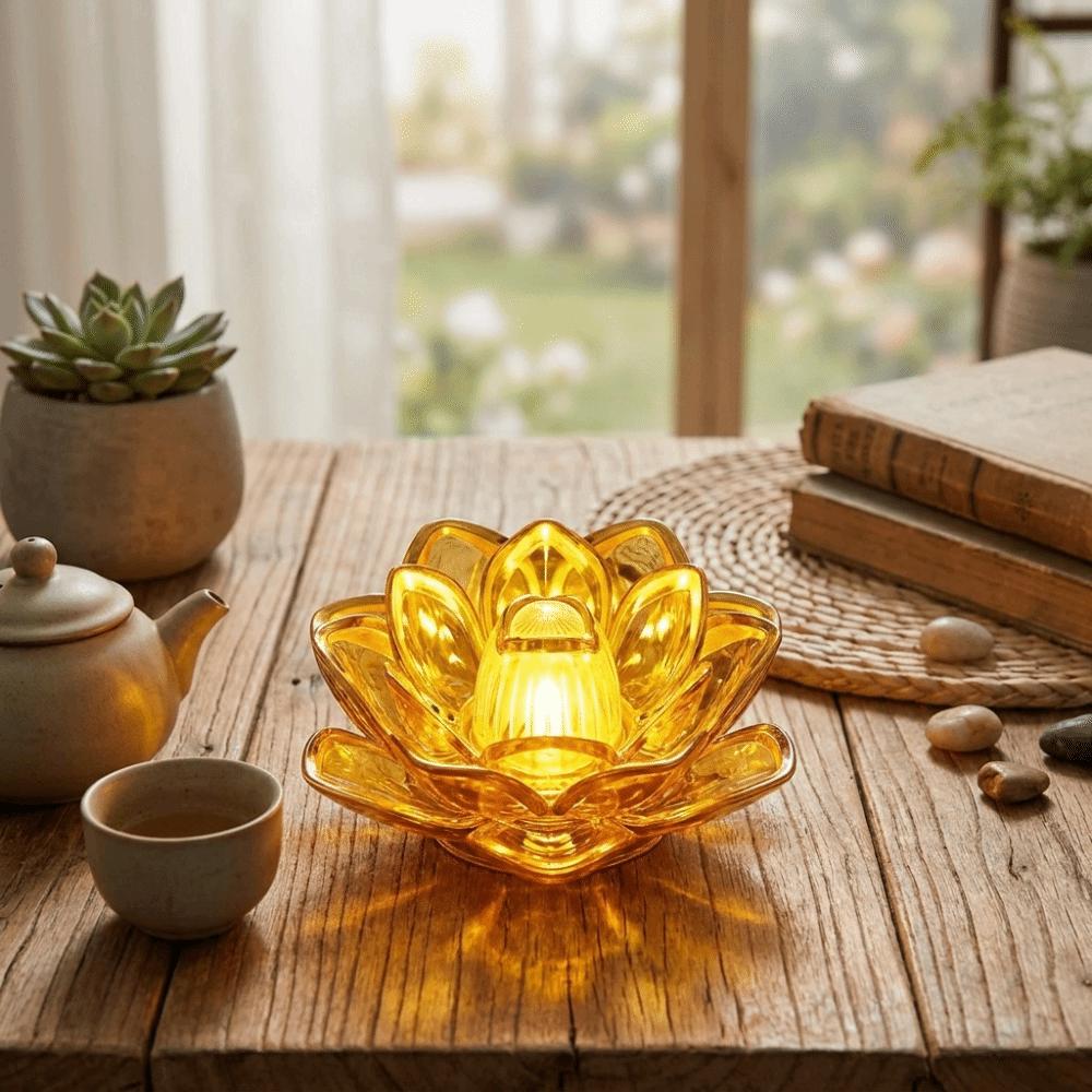 Soft LED Light Source LED Flameless Candle LED Lotus Lamp  Home Table Decoration