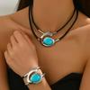 Fashion Jewelry, Niche Design Double-layer Neck Chain Bracelet, Personalized Versatile Necklace Set