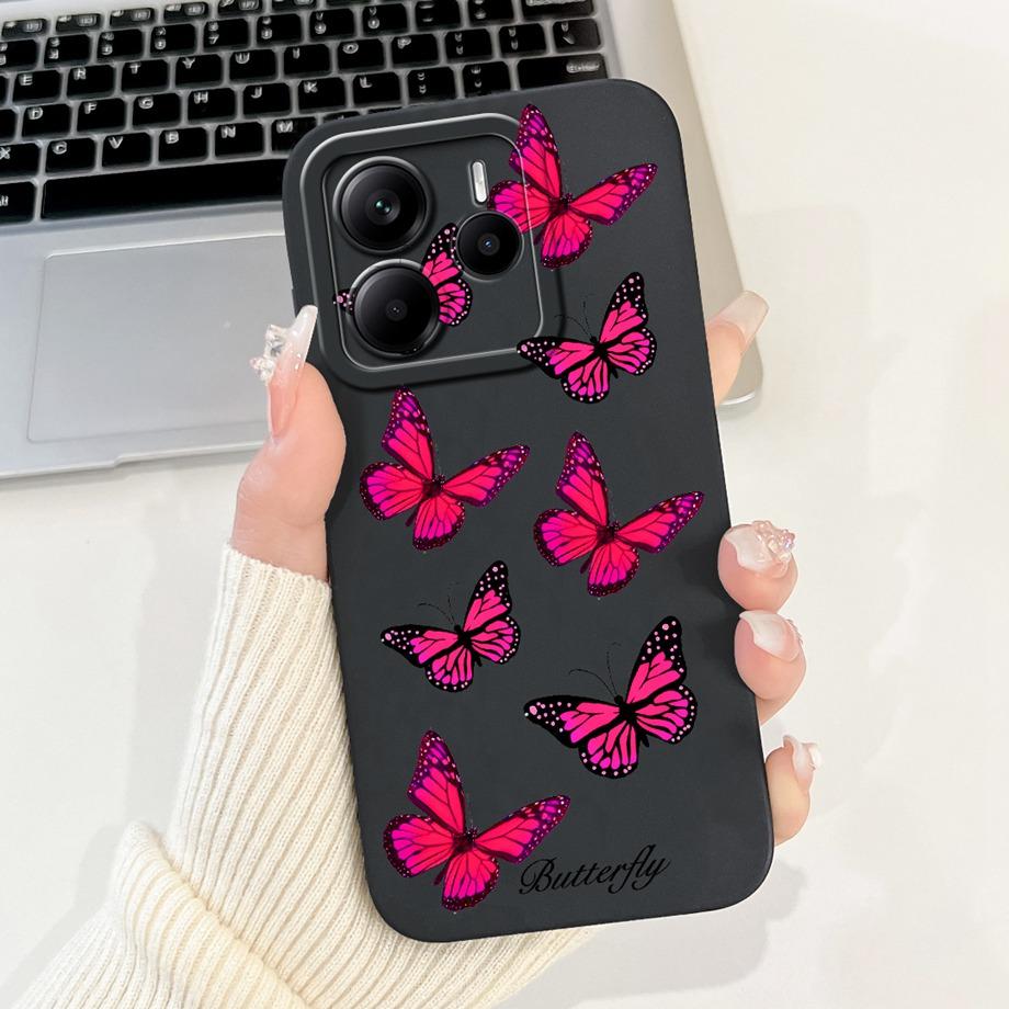 For Xiaomi Redmi Note 14 Pro Plus / Redmi Note 14 14s Note14 Pro Phone Case Silicone Soft Back Cover Dragon Cat Flower Butterfly