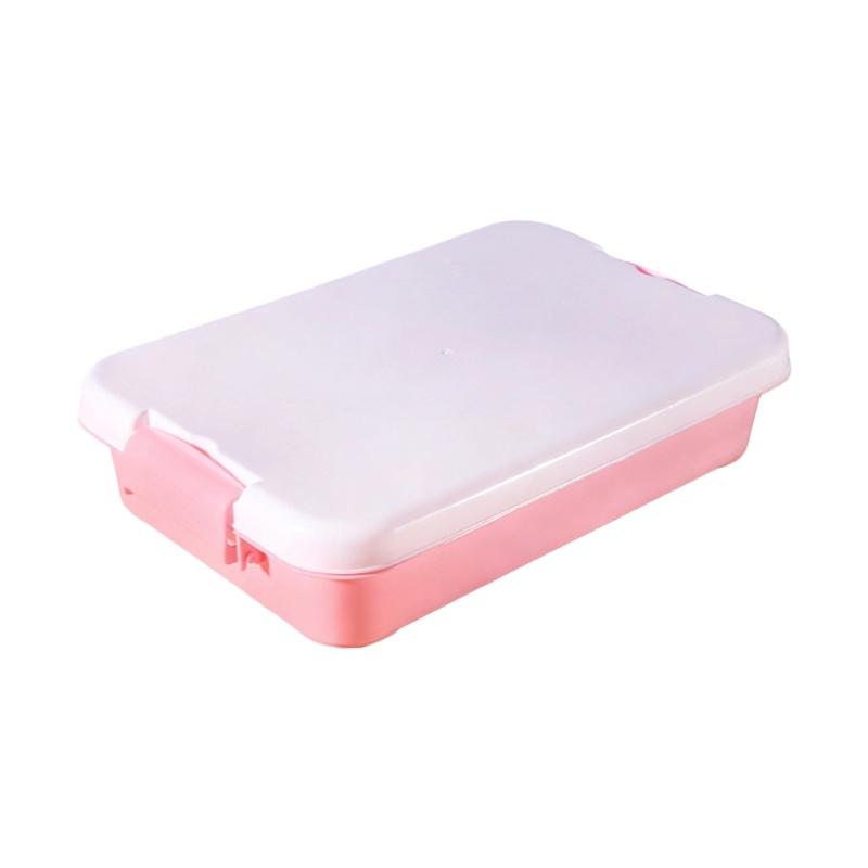 

Stackable Sensory Bin Sand Tray Portable Sand Toy Storage Case With Lid Handle For Family Beach Trip Kids Creative Play розовый