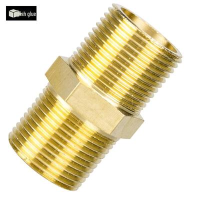 GUYU Copper Double Male Thread Pipe Connector