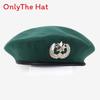 Marvel Logo Wool Beret Hat With Retro British Style And Uv Sunshade For Adults