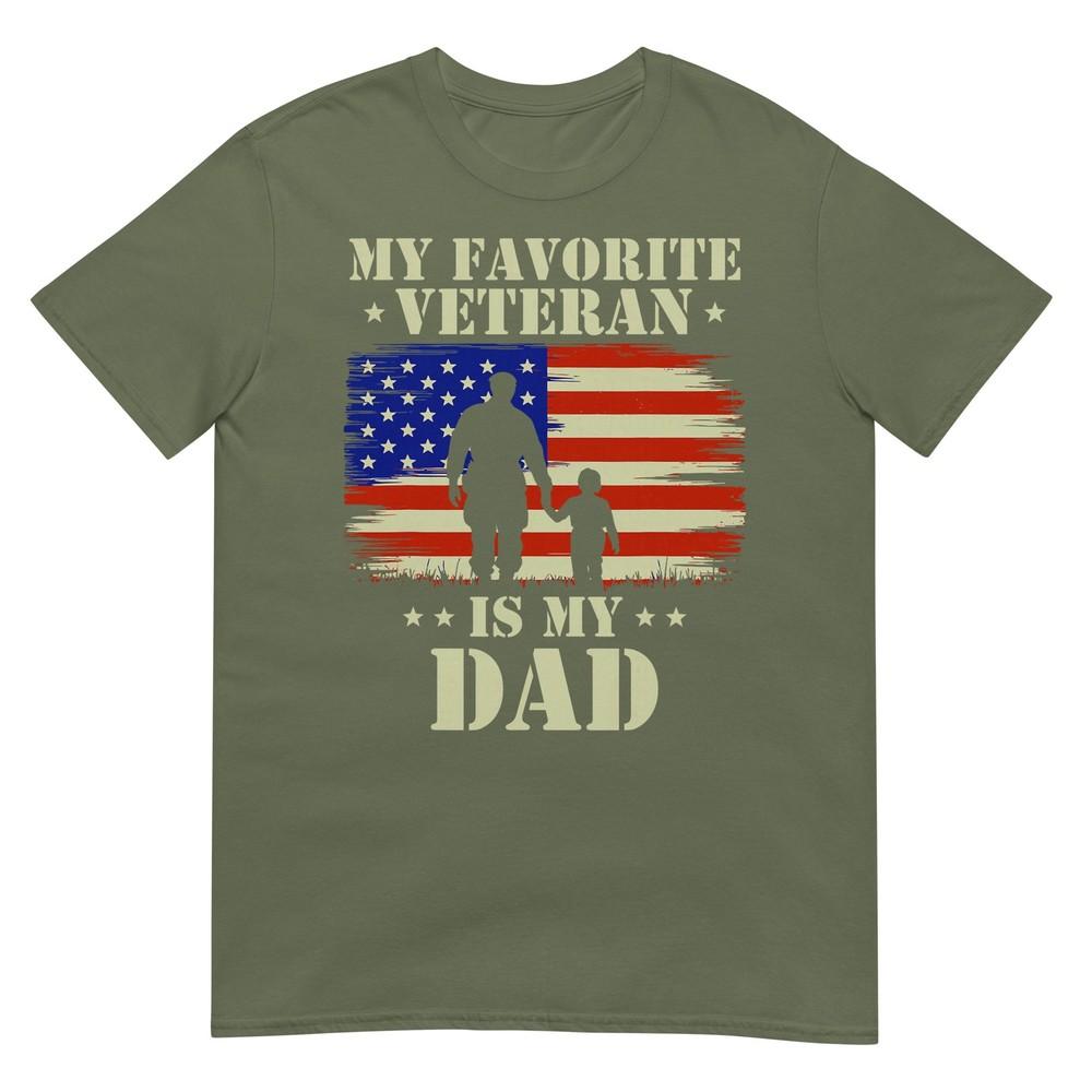Father Veterans Day My Favorite Veteran Is My Dad Proud Kids TShirt