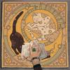 Tarots Tablecloth Altars Cloth Moon Cat Pattern Astrology Tablecloth Divinations Card Cloth Tapestry Wall Decoration