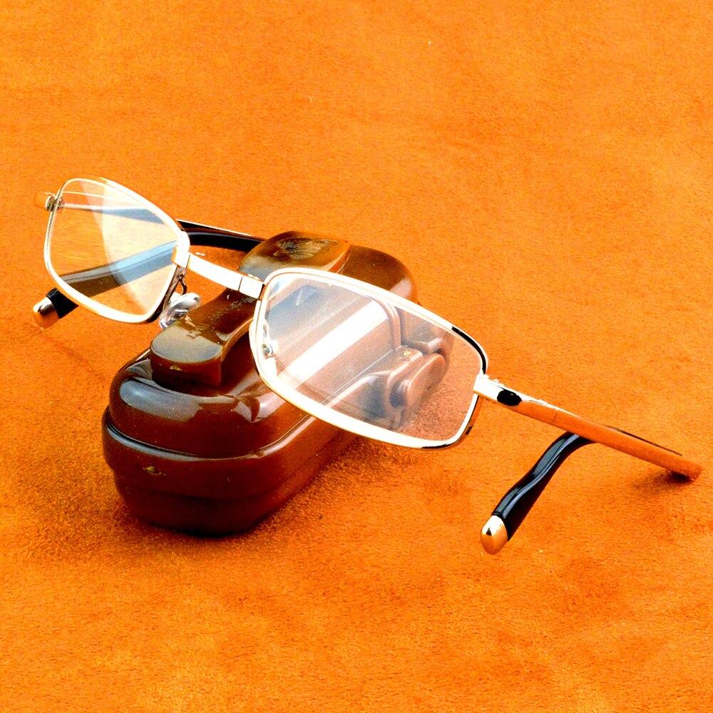 Lighter Case Belt Clip Portable Foldable Men Women Unisex Golden Reading Glasses+1.0 +1.5 +2.0 +2.5 +3.0 +3.5+4.0