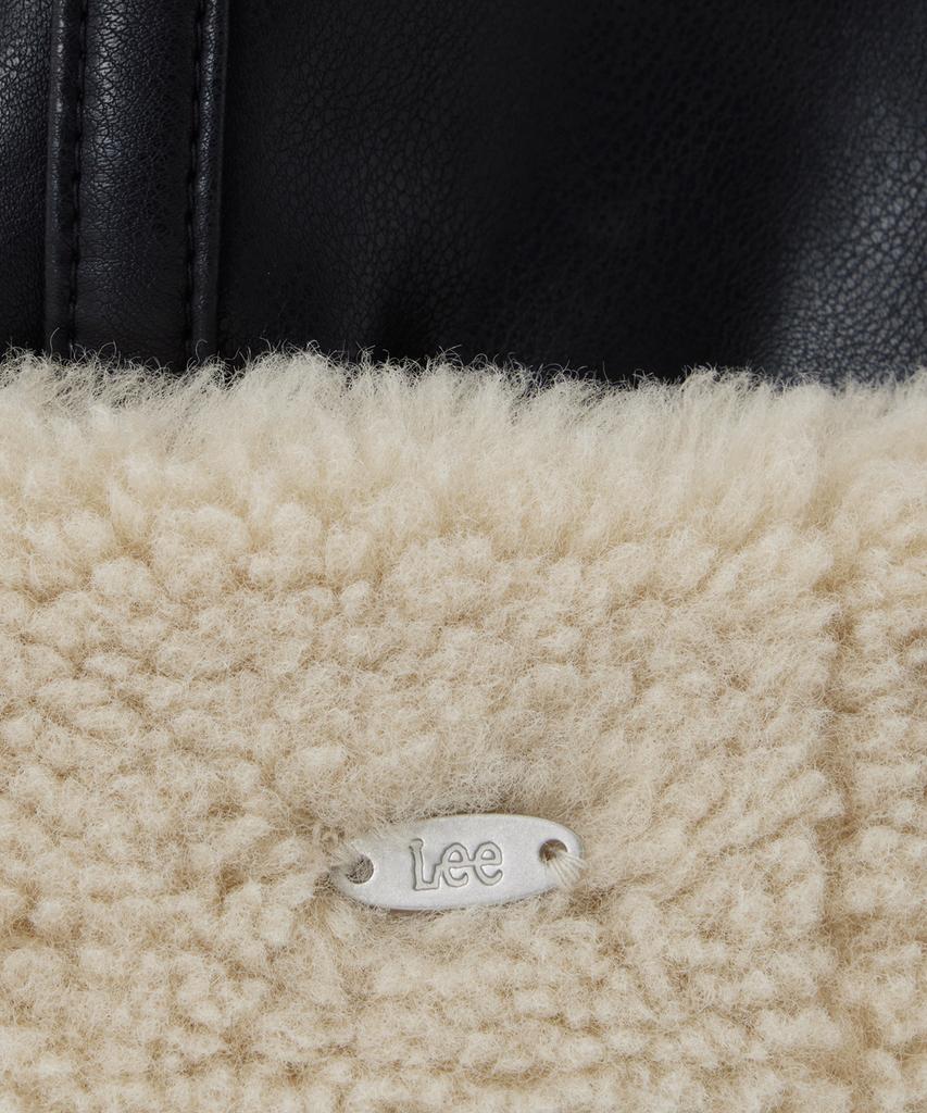 LEE Mustang Leather Beanie Black