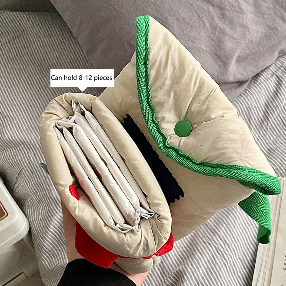 High Capacity Small Sanitary Napkin Punch Handle Menstrual Pad Purse Nursing Pad Holder  Keychain