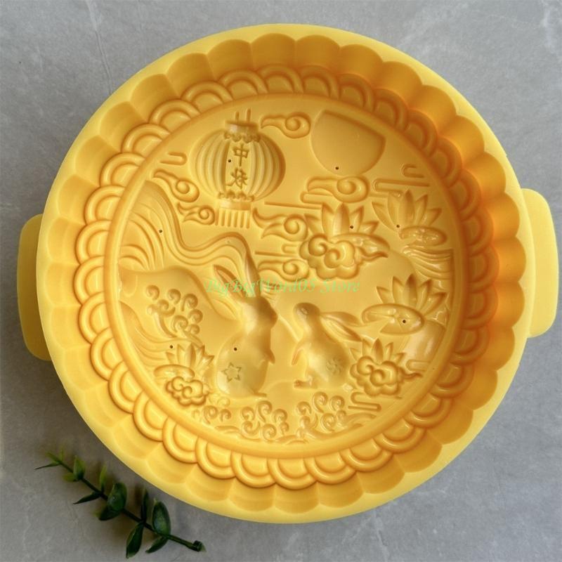 24TE Mooncakes Making Mold Cookie Stamp Plastic Cake Hand Press Mould Practical Pastries Molds Kitchen Baking Supplies