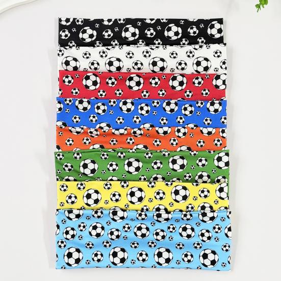 Unisex Headband Football Themed Print High Elasticity Hair Band Non-Slip Design Moisture-wicking Running Headband Sport Hair Accessory