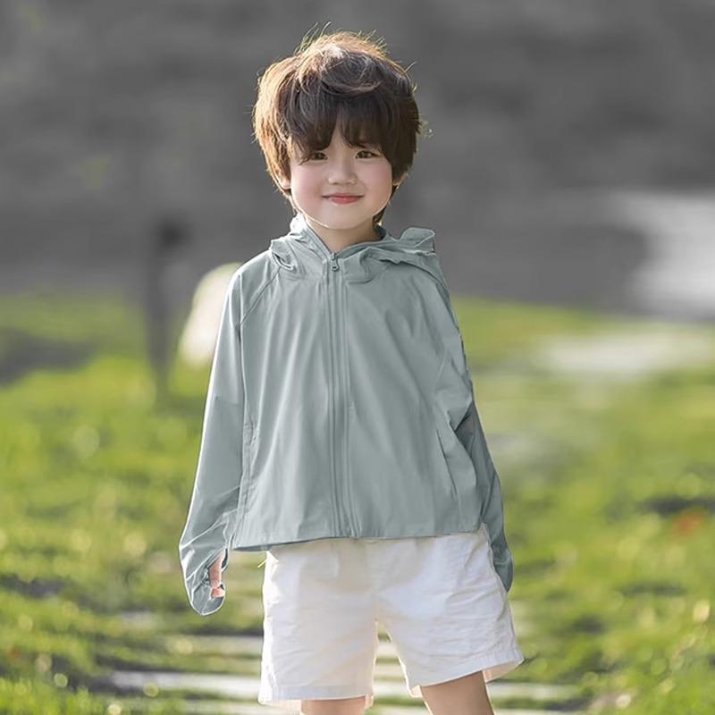 Children's sunscreen clothing summer 1011 boys and girls light jacket ice silk UV protection new baby sunscreen clothing