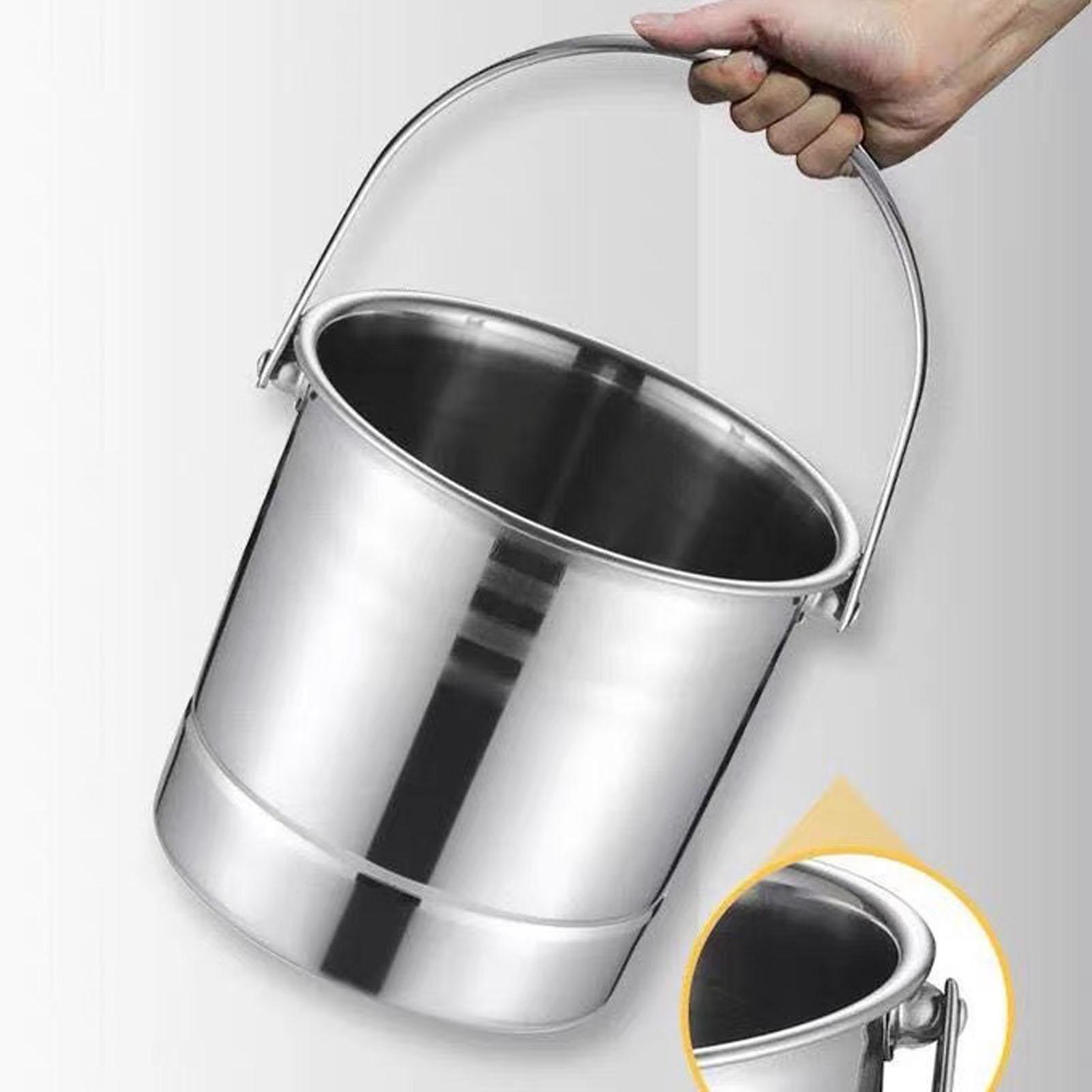 

Ведро для льда Профессиональное Утолщенное Ведро для льда из нержавеющей стали с фильтрующей пластиной для коктейль-бара, вечеринок, ресторана, бара серебряный