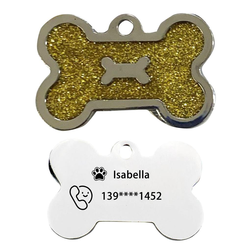 Pet Tag Keychain Pendant Cross-border Stainless Steel Holiday Gift Small Gift Engraved Metal Keychain