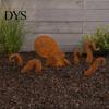 Octopus Garden Ornament Rust Patina Giant Squid Sculpture, 3D Metal Nautical Outdoor Marine Themed Decor Statue for Patio Lawn Beach House Decor,