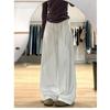 White High-Waisted Wide-Leg Denim Pants Women Oversized Loose Fit Stretchy Casual Trousers Collection