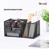 Metal Eight-Grid Desktop Pen Holder and Stationery Organizer