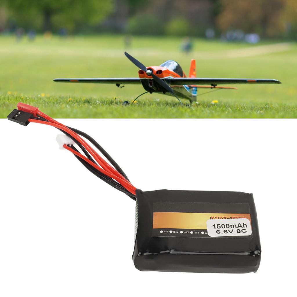 6.6V 1500mAh 8C Lithium-Akku Ersatz für Futaba 4PX 14SG 4PV 4PLS 3PV Fernsteuerung
