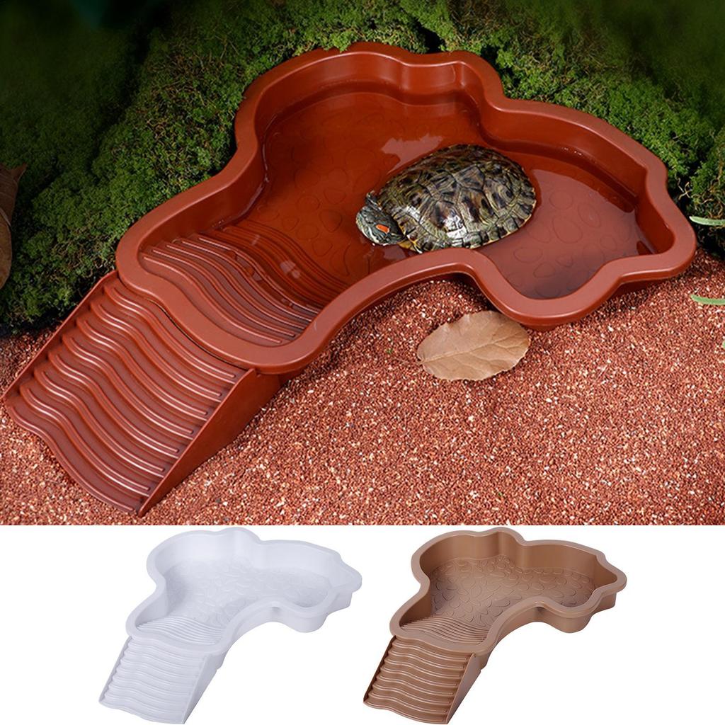 Reptile Bathing Pool Aquarium Turtle Climbing Pet Basin Fish Tank Decoration Reptile Water Bowl For Turtle Bearded Dragon