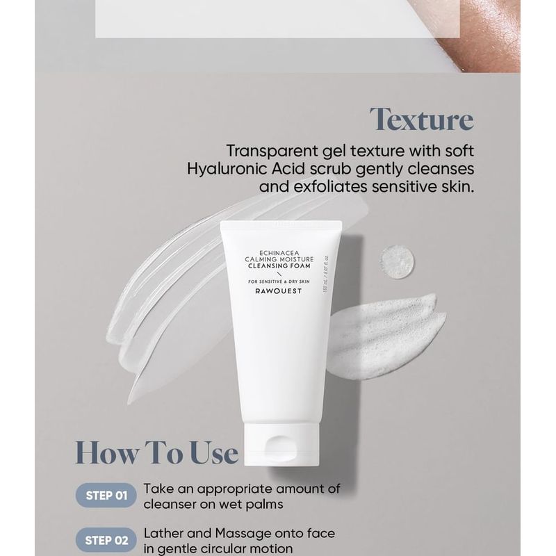 RAWQUEST - Echinacea Calming Moisture Cleansing Foam