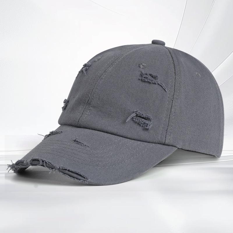 Outdoor sun hat ripped baseball cap summer sunscreen sunshade pure cotton cap men