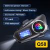 Bluetooth 5.3 Motorradhelm Headset Intercom LCD-Display 500M Interphone IP65 Wasserdicht Intercom Multi-Szenen Musikfreigabe