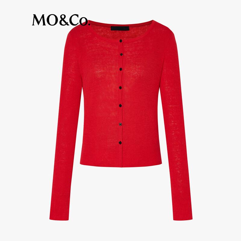 MO&Co. Lightweight Linen Blend Knit Cardigan