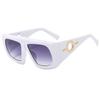 Retro Luxury Leopard Print Square Sunglasses Y2K Brand Contrasting Color Frame Wide Leg Design UV400 Protection