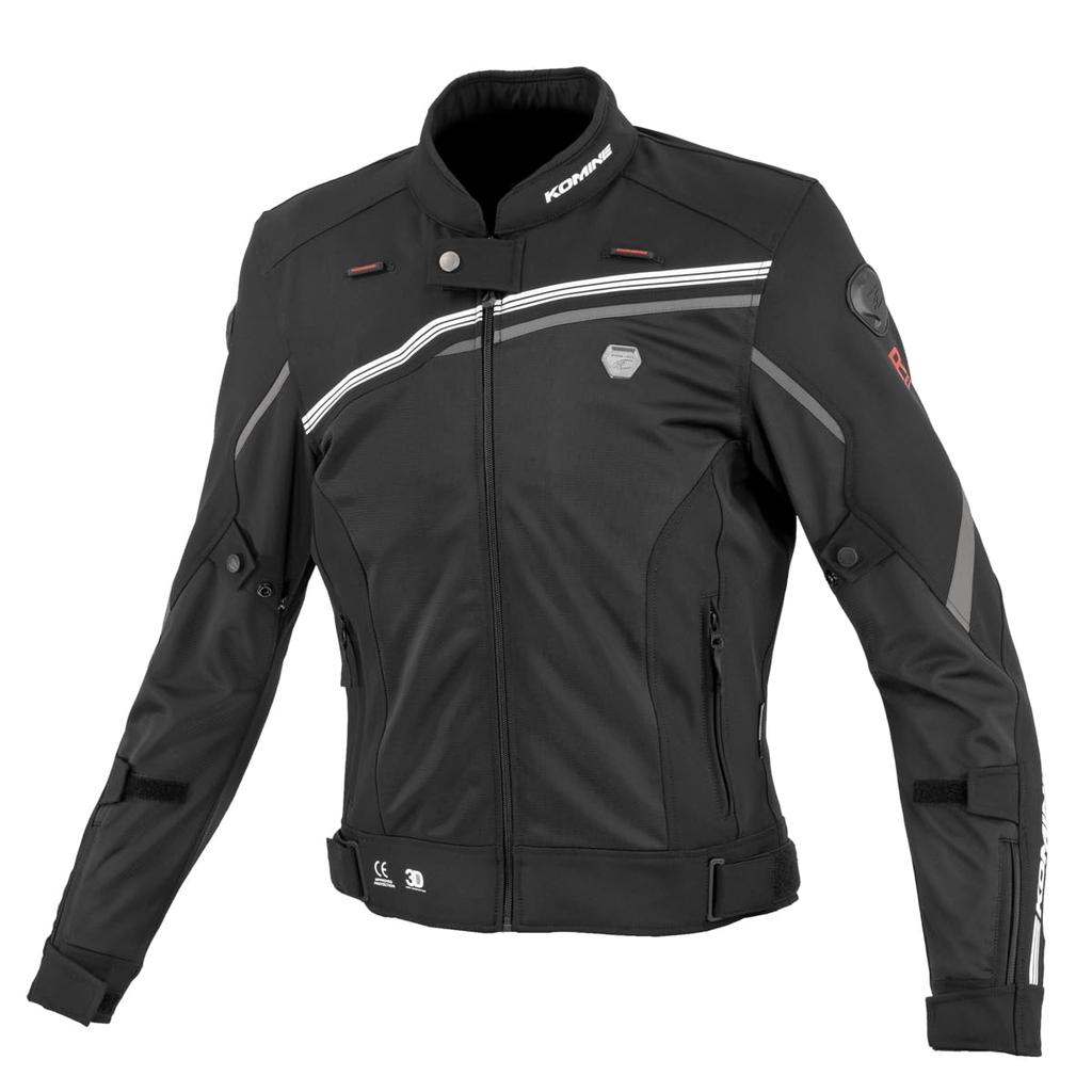 Komine 2025 Model Motorcycle Half Mesh Large 07-178 JK-178 R-SPEC Jacket, Black,