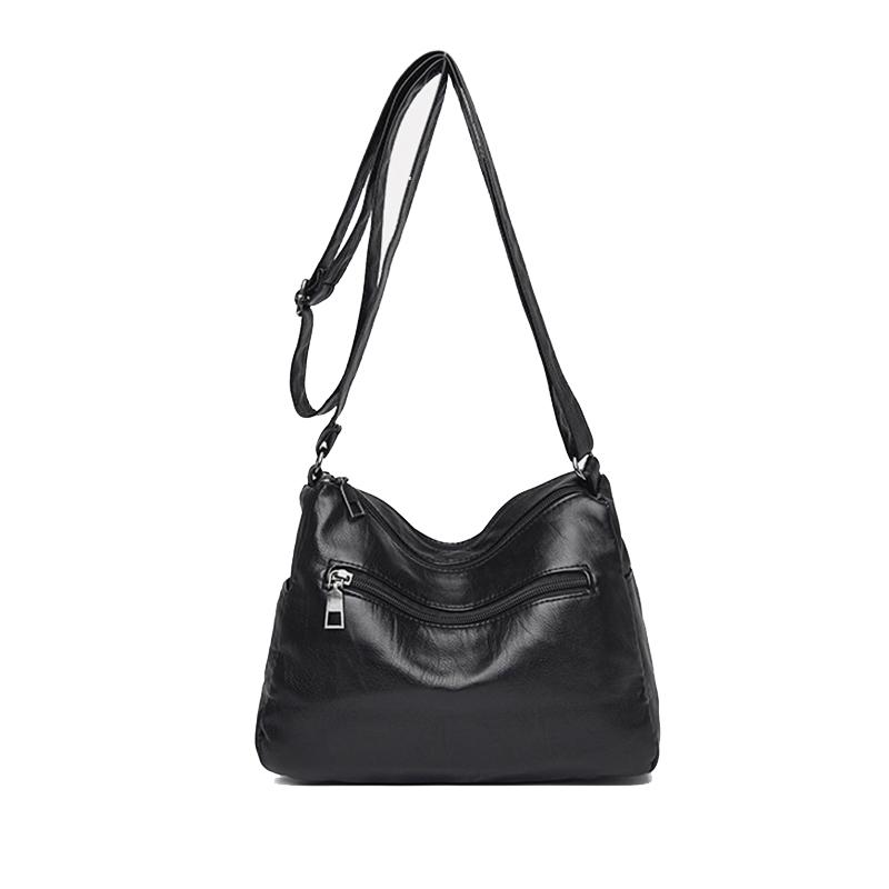 Vintage Kleine Umhängetasche Damen Lässige PU-Leder Umhängetasche Doppellagige Handtasche und Geldbörse Damen Shopping-Tasche