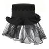Stylish Black Lace Victorian Hat Party Costume Hat Role Play Headwear Perfect For Themed Parties And Concerts
