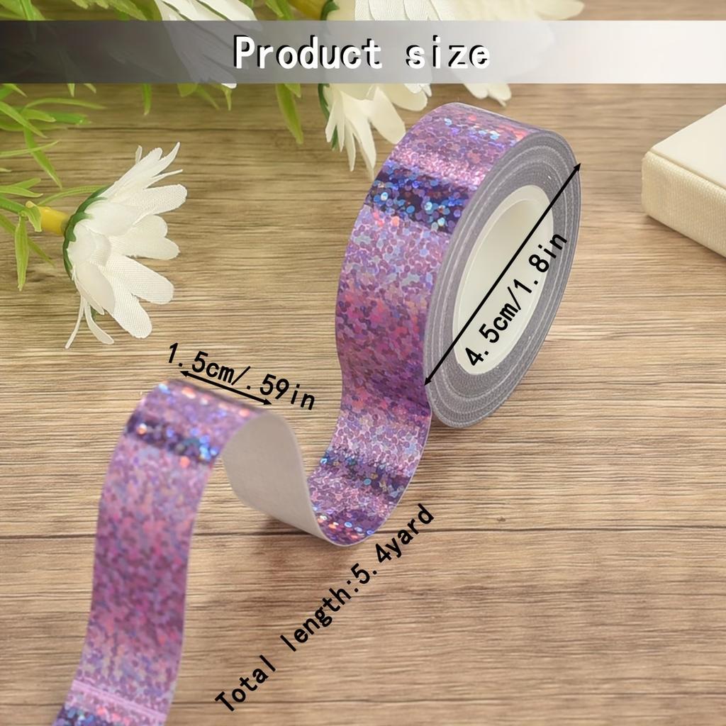 1pc Laser Fabric Tape - High-Strength Adhesive, Concealing Tape for DIY Crafts, Planner Supplies, Scrapbooking & Gift Wrapping