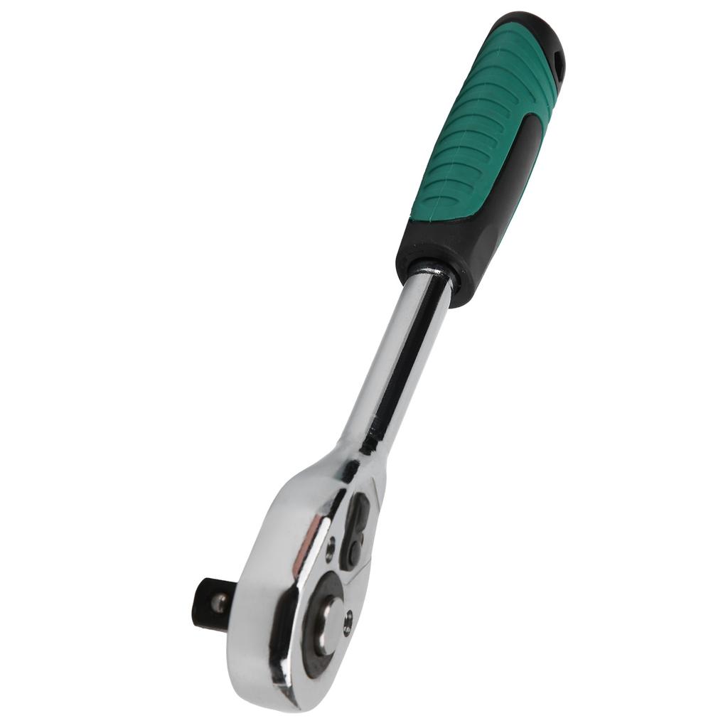 Ratchet Wrench 1/2in 2Way Drive QuickRelease Spanner with NonSlip Grip Handle Green
