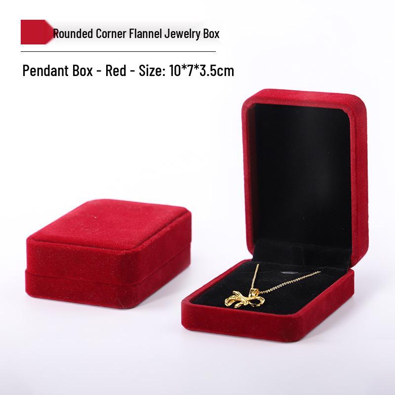 Pink Velvet Jewelry Box with Rounded Corners for Earrings, Bracelets, Rings, and Gifts