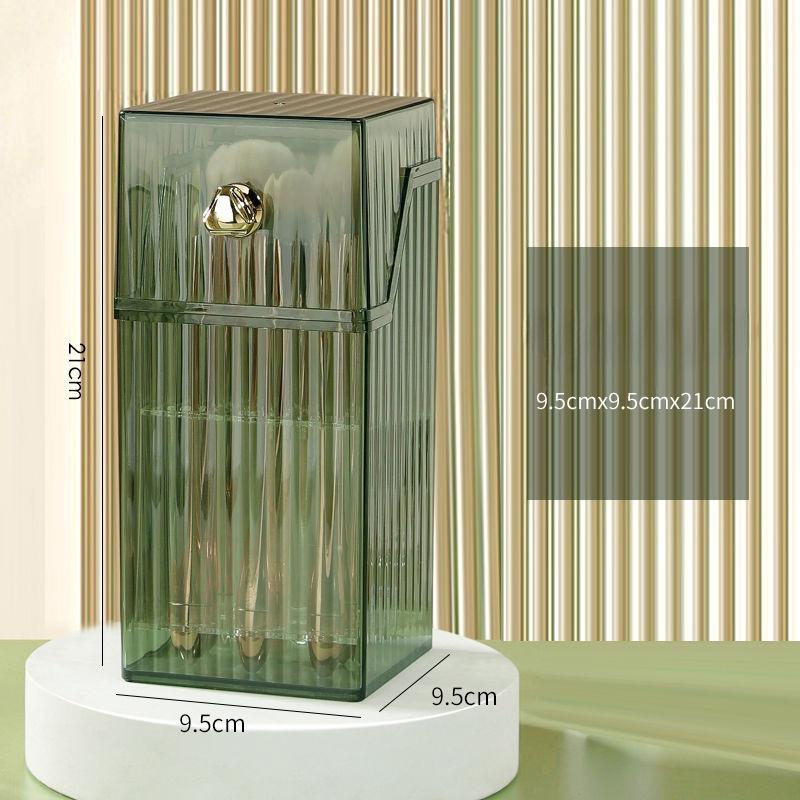 Dust-proof Makeup Brush Storage Pen Holder Eyebrow Pencil Organizer with Cover Pearl Light Luxury Dressing Table Home Decoration