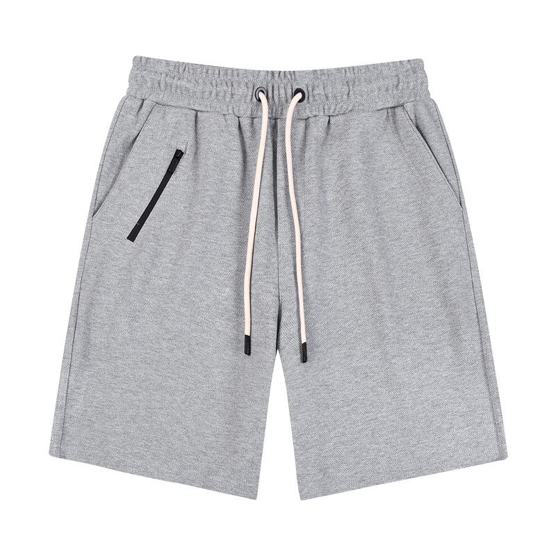 Summer Light Luxury Twill Knitted Japanese Fake Zipper Sports Drawstring Five-point Casual Sweatpants Shorts
