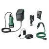 Pompa sommergibile - GardenPump 18V-2000 (con fissaggio a muro e serbatoio e tubo di irrigazione da 2,5 m)
