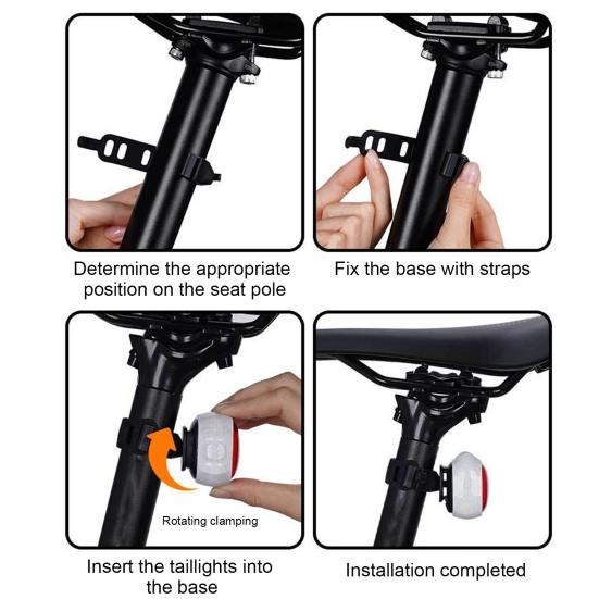 Bicycle Expression Tail Light with Brake Sensor Waterproof USB Rechargeable Universal MTB Road Mountain Bike Cycling Night Riding Warning Rear Lamp