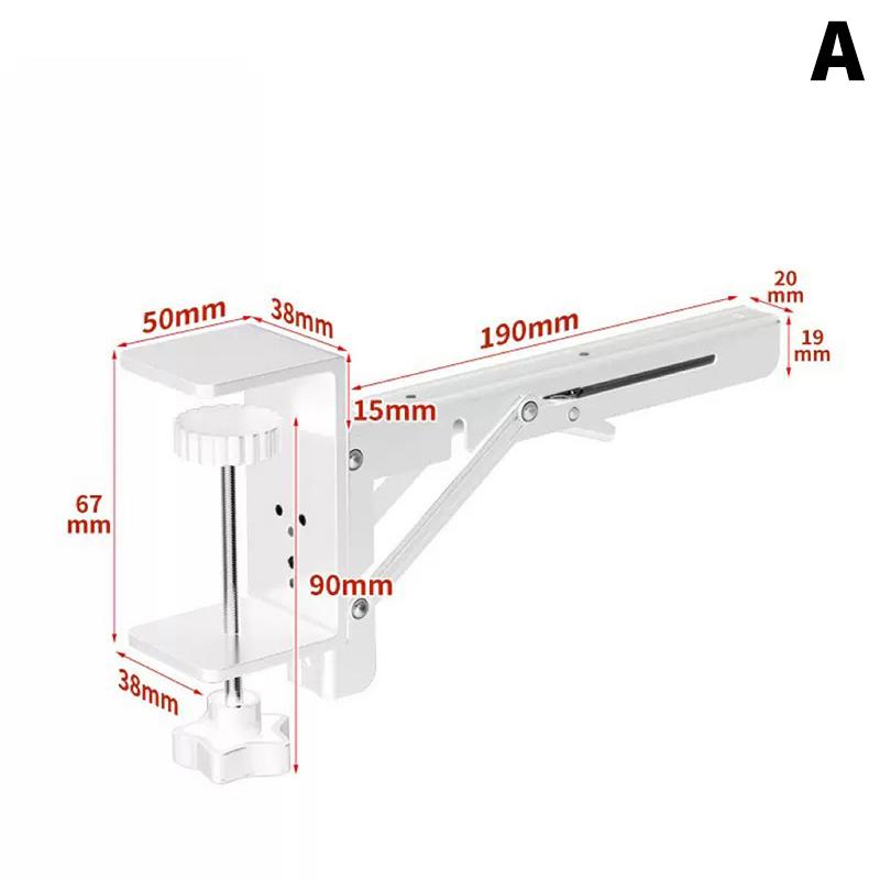 Foldable Desktop Bracket Heavy Duty No Punching Installation Space Saving Extension for Workspace and Dormitory A