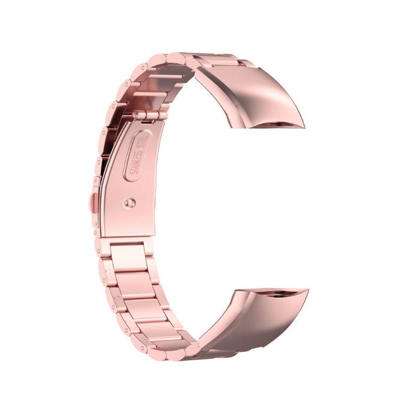 Suitable for Huawei for Honor Band 5 4 Watch Band Adjustable Stainless Steel Replacement Strap Wristband Bracelet Rust P