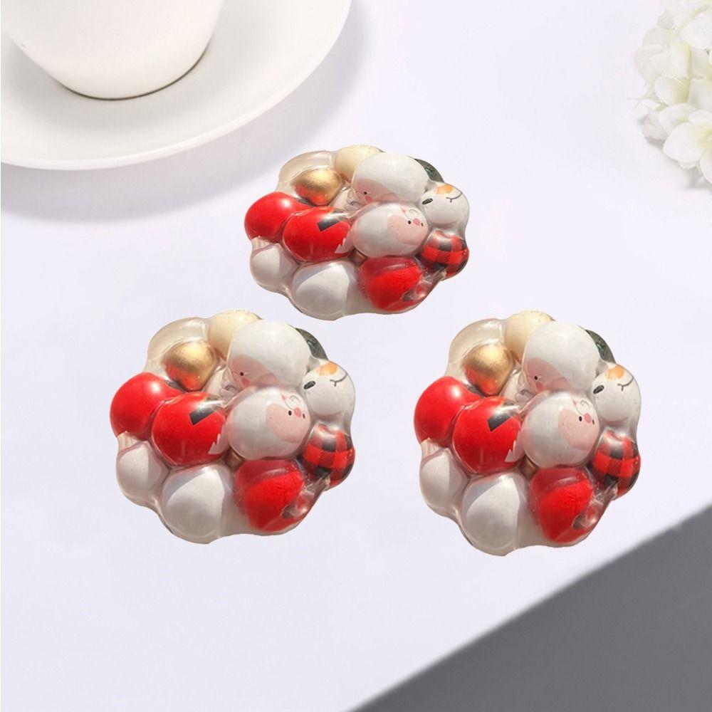 TPR Cartoon Fidget Toy Kneading Noisy Ball Pinch Toy Christmas Squeeze Toys  Xmas Party Favors