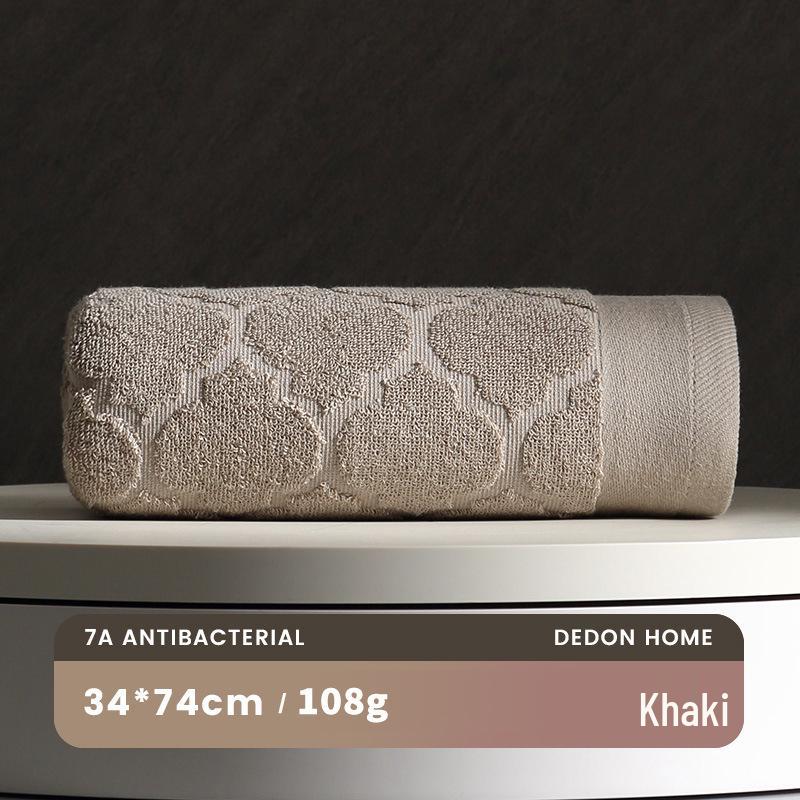Toalla 7a de Algodón Puro Antibacteriano: Clase A, Engrosada, Muy Absorbente, No Suelta Pelusa, Adecuada para Lavar la Cara y Bañarse, Unisex.